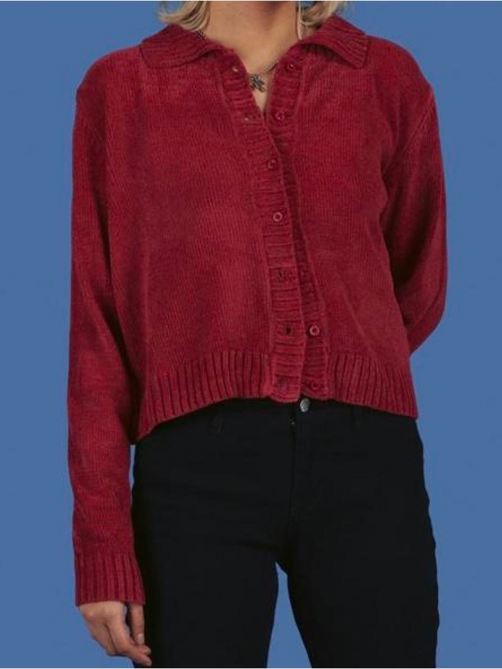 UNIF Tapioca Sweater in Cranberry Size S